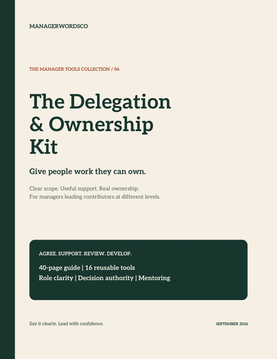 Actual cover of The Delegation & Ownership Kit